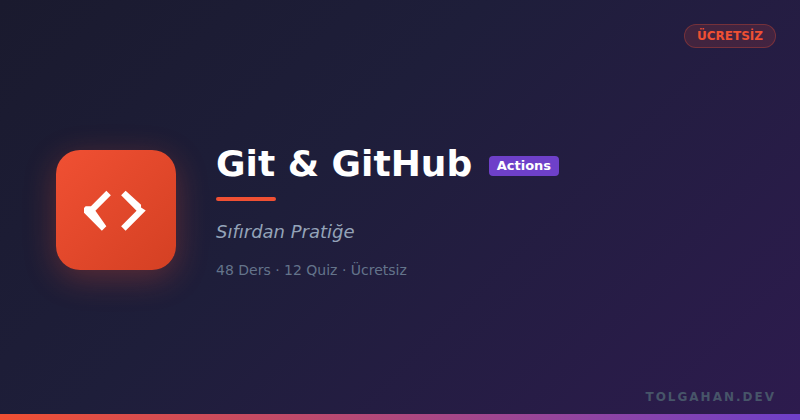 Git & GitHub: Sıfırdan Pratiğe kursu kapak görseli