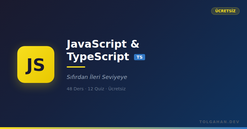JavaScript & TypeScript: Sıfırdan İleri Seviyeye kursu kapak görseli